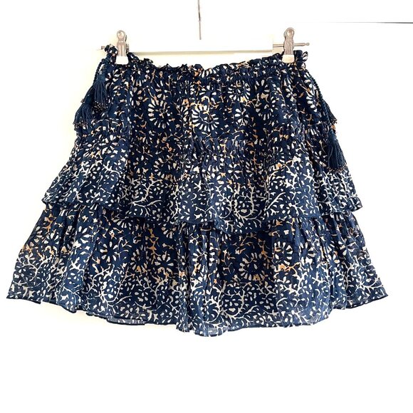 Ulla Johnson ‘Asha” Tiered Mini Skirt in Azul - Picture 5 of 14